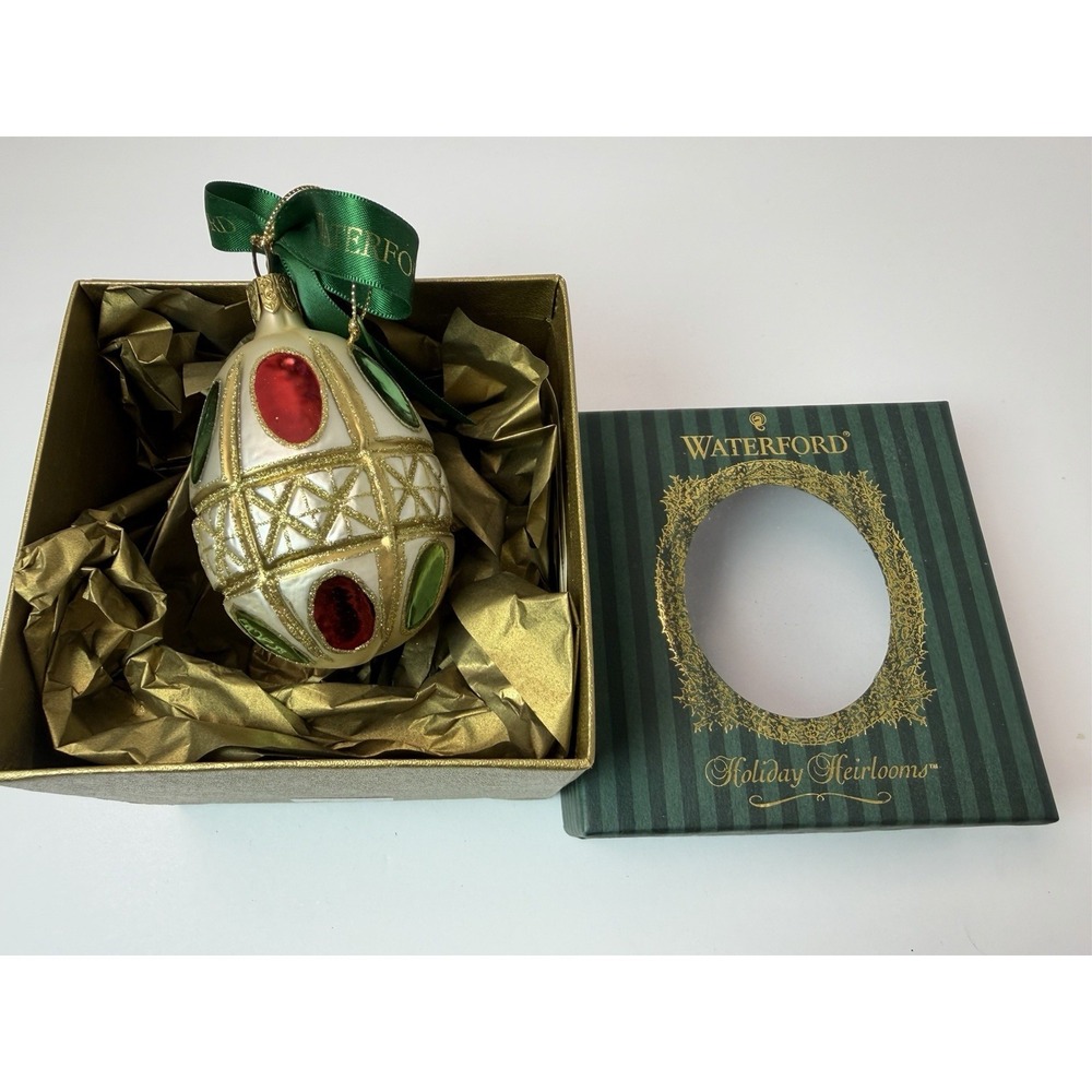 Waterford Holiday Heirlooms Christmas Colleen Holiday Egg Ornament